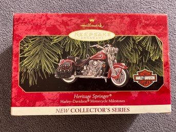 Hallmark 1999 Keepsake Ornament Heritage Springer Harley-Davidson Motorcycle Christmas Ornament