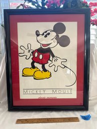 1995 Vintage Mickey Mouse Disney Wall Art Classic Moments 18x24 Framed And Matted Excellent Condition