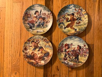 Set Of 4 Vintage Bradford Exchange Big League Dreams Collector Plates