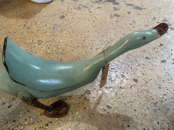 Vintage SoSeas Country Folk Art Wood Carved Duck Geese Home Decor