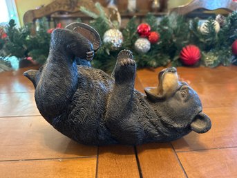 Resin Black Bear Wine Bottle Holder Kitchen Decor