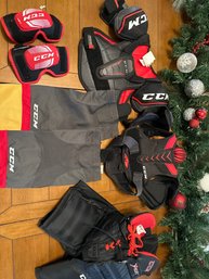 Youth CCM HOCKEY Gear Lot Shoulders Elbow Socks Goal Pants See All Photos