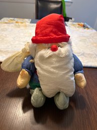 Vintage Nylon Plush Santa Claus 10 Inches Excellent Condition