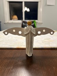 6 Inch Wooden Standing Angel Made In The Philipines