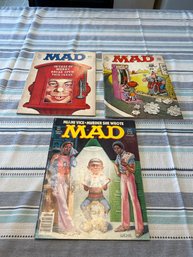 Lot Of 3 Mad Magazines June 1974 No 167 Back Was Never Folded March 1974 No 165 Folded March 1986 No 261 Not F