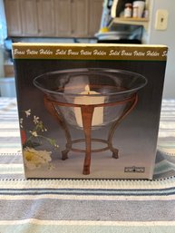 Holley Home Decor Solid Brass Candle Holder New In The Box 6x5