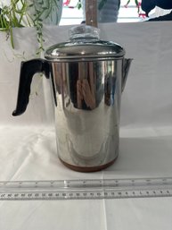 Vintage Revere Ware Coffee Percolator Complete All Original Glass Top