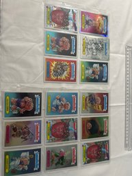 Lot Of 15 2013 Topps Garbage Pail Kids Chrome Refractor Cards All Excellent