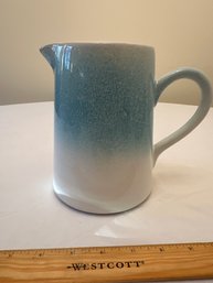 Vintage Ceramic Pitcher Blue And White Ombre Pitcher Vase 6 Cup Teleflora Modern Farmhouse