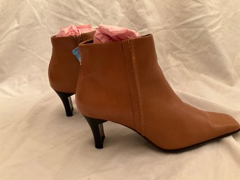 YKK Tan Ankle Boots Professionally Cleaned Size 6.5