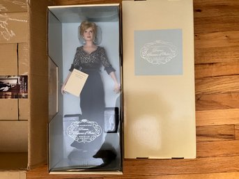 Franklin Mint Princess Of Wales Diana Of Nobility Porcelain Portrait Doll New In Box