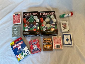 Poker Chips Decks Of Cards And Dice Game LCR Card Game Phase 10