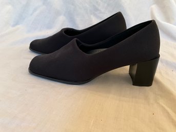 Vintage Highlights Women Size 6 Black Block Heel Classic Pump Y2K 1990's Platform