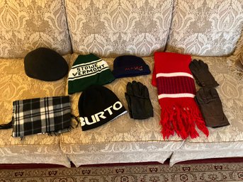 Lot Of Mens Winter Hats Gloves And Scarves