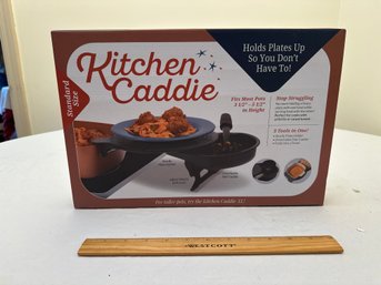 New In Box Kitchen Caddie Adjustable Plating Stand & Detachable Spoon Rest STANDARD SIZE