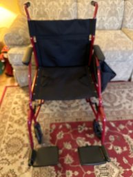 Walgreens Transport Wheel Chair Manual Removable Footrests Like New Condition