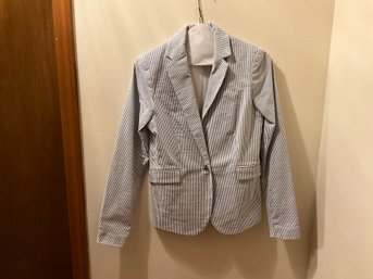 Carolina Belle Montreal Seersucker One Button Blazer Size Small SP