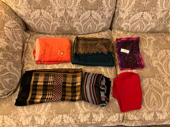 Lot Of 6 Ladies Dress Scarves Scarfs