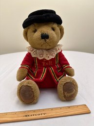 Vintage Harrods Stuffed Teddy Bear Knightsbridge Beefeater Replica London Royal Guard 10 Inch