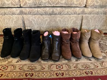 Great Lot Of 5 Ladies Ankle Boots Size 7