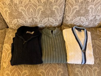 Lot Of 3 Mens Sweaters Size XL