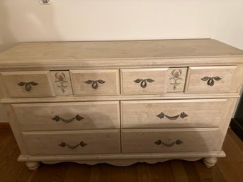 Six Drawer Pine Wood Dresser Designed By Lea Furniture Tiffany Pine Collection Plus 2 Nightstands