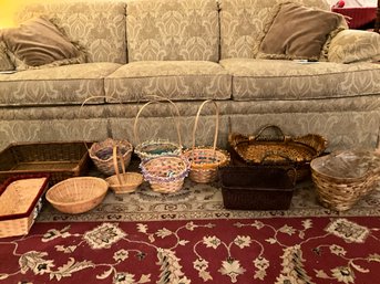 Large Lot Of Assorted Baskets