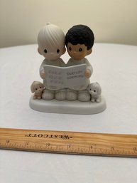 Perfect Harmony Precious Moments Figurine Two Boys Singing Puppy Dogs