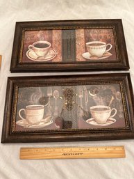 Set Of 2 Framed Coffee Kitchen Wall Decor