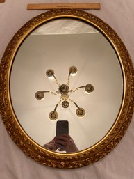 18.5x23 Inch Vintage Gold Framed Oval Wall Mirror