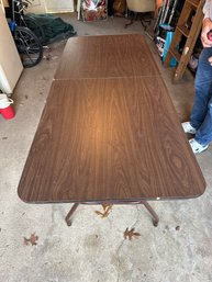 Vintage 6ftx30x30 Heavy Duty Meko Folding Table Chestnut Wood Tone