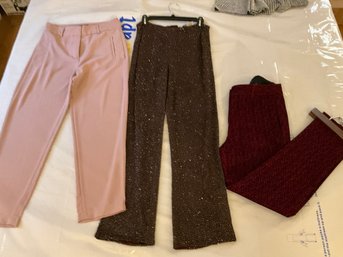 Lot Of 3 Ladies Dress Pants Size Small And Size 4