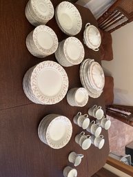 Vintage Ranmaru Floral Crescent Fine China Service For 12 Complete Set With Serving Pieces 2 Covered Serving