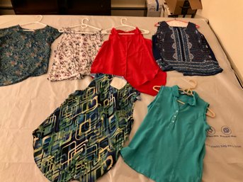 Lot Of Ladies Size Medium Tank Tops Summer Dress Shirts