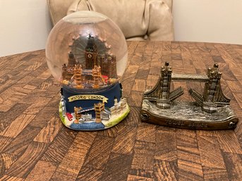 Lot Of London Souvenirs Tower Bridge London And Water Globe