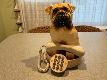 Vintage Pug / Bull Dog Landline Telephone NV-311 Fido Fone Phone