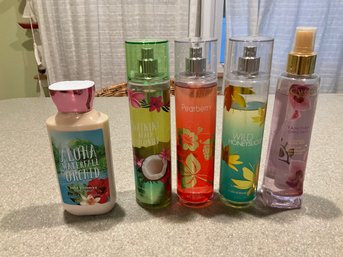 Lot Of Assorted Bath And Body Works Body Sprays And Body Lotion