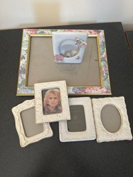 Lot Of Various Size Ceramic Photo Picture Frames