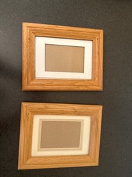 Lot Of 2 Wooden Matted 4x6 Photo Picture Frames