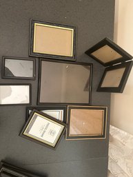 Lot Of Various Size Black Photo Picture Frames