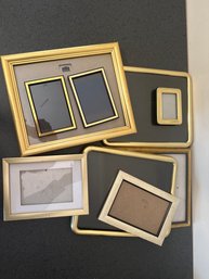 Lot Of Various Size Gold Tone Photo Picture Frames