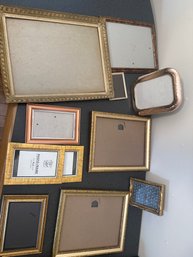 Lot Of Various Size Metallic Tone  Photo Picture Frames