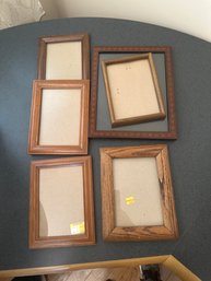 Lot Of Various Size Wooden Photo Picture Frames