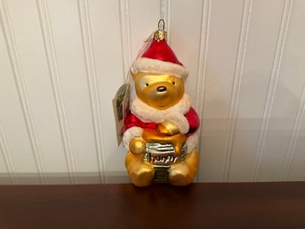 Disney 1997 POOH BLOWN GLASS ORNAMENT Midwest Of Cannon-falls