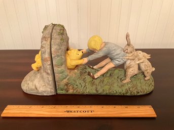 Rare And Hard To Find Collectible Classic Winnie The Pooh Bear Disney Charpente Michel Company Book Ends