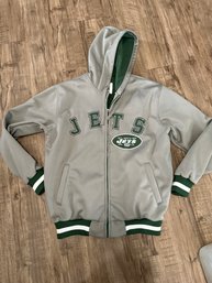 New MLB New York Jets Full-Zip Hooded Jacket Sweatshirt Size Large