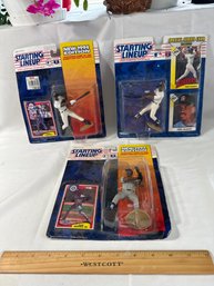 Lot Of 4 Vintage Starting Lineup Baseball Figures  93 & 94 All New On Cards See Photos