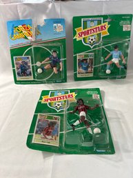 Lot Of Three Kenner Soccer Figures All New On Card See Photos