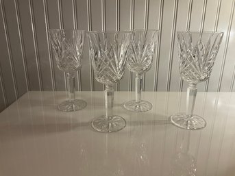 Set Of 4 Vintage Cristal DArques Villemont Water Goblets - Wine Glasses - Crystal Barware