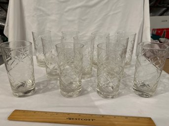 Set Of 11 Duet By EDINBURGH CRYSTAL 5.5 Inch Highball Glasses Excellent